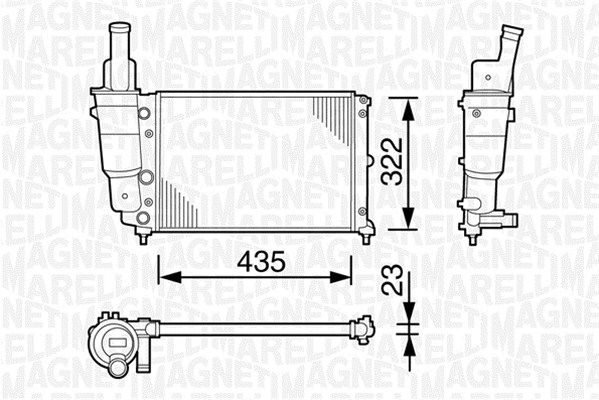 MAGNETI MARELLI Jäähdytin,moottorin jäähdytys 350213113000